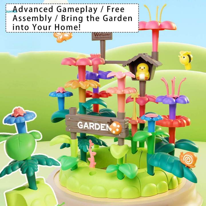 Growing%20Flower%20Blocks%20Playset%20Educational%20for%20Interaction%20Recognition%20Number%20-%20Image%207