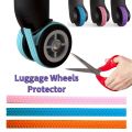 New 4PCS Luggage Wheels Protector Silicone Wheels Caster Shoes Travel Luggage Suitcase Reduce Noise Wheels Cover Accessories.