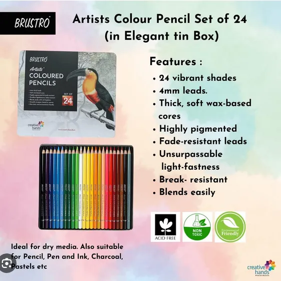 BRUSTRO%20Artists%20Colour%20Pencil%20%7C%20Set%20of%2024%20an%20Elegant%20tin%20Box%20Ideal%20for%20Students,Adults,%20Bright,Vibrant%20shades,Break%20&%20Fade%20resistant,%20DIY%20Art,Highly%20Pigmented,%20School,%20Portrait,%20Coloring%20-%20Image%202