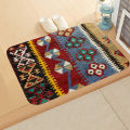 Cross-border Turkey retro Persian ethnic style flannel floor mat bathroom absorbent anti-slip mat entrance door mat. 