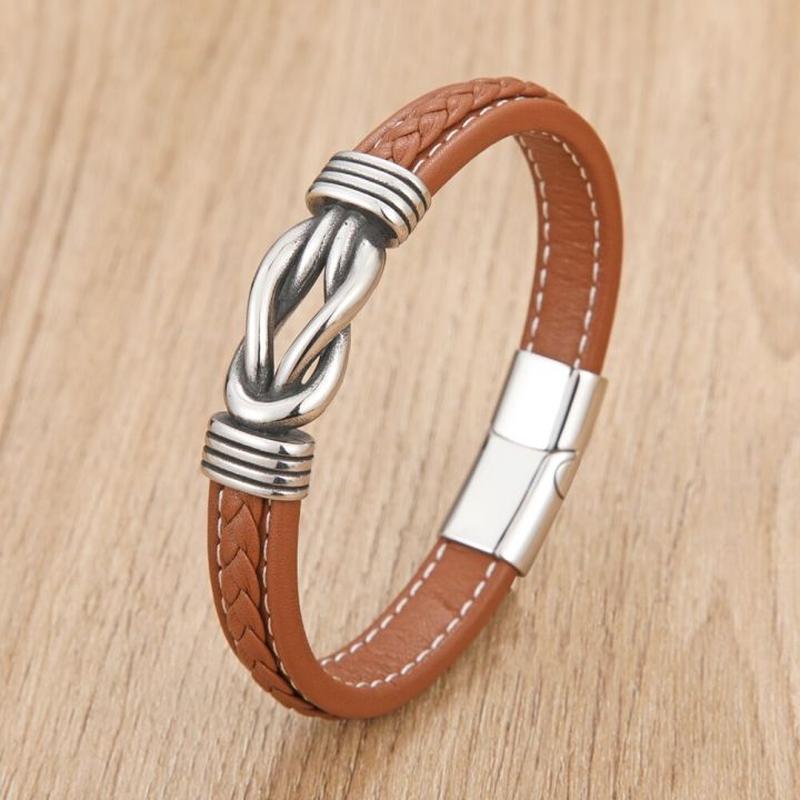 Classic%20Style%20New%20Year%20Gift%207%20Options%20Stainless%20Steel%20Leather%20Men's%20Bracelet%20Multi-color%20Magnet%20Buckle%20DIY%20Size%20Custom%20LOGO%20-%20Image%205
