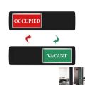Convenient to Use Waterproof Office Door Sign Self adhesive ABS Reminder Signs VACANT OCCUPIED Door Slider Signs Conference Room. 