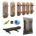 Professional Finger Skateboard Five-Layer Maple Wood Bearing Alloy Wheel Fingertip Skateboard Venue Swingable Toy. 