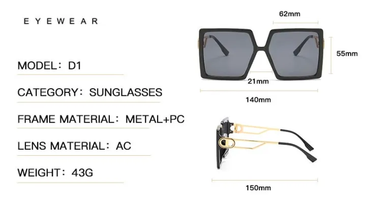 Women's%20Retro%20Oversized%20Irregular%20Square%20Sunglasses%20Fashion%20Trend%20Casual%20Elegant%20Frame%20Female%20-%20Image%203