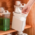 Airtight Laundry Detergent Powder Storage Box washing Powder Container With Measuring Cup Multipurpose Cereal dispenser.