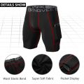 ZengVee 3pcs Men's Comfy Compression Shorts, Active Quick Dry High Stretch Base Layer Sportswear For Sports Gym. 