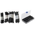 150Pcs Wire Black Case Set Heat Shrink Tubing Wrap Tube Assorted Sleeves with Heat Shrink Tubing 3-4-5-6MM 4 x 1.