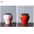 Ceramic Tea Leaves Jar Tea Tins Containers Strawberry Shape Beans with Lid Creative Decoration Tea. 