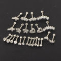 1Set Ear Bone Nail Piercing Set Cartilage Zircon Tragus Nose Lip Rings Helix Barbell Stud Earring Hypoallergenic Pircing Jewelry.