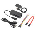 SATA PATA IDE Drive to USB 2.0 Adapter Converter Cable for Hard Drive Disk HDD 2.5 3.5 with External AC Power Adapter. 