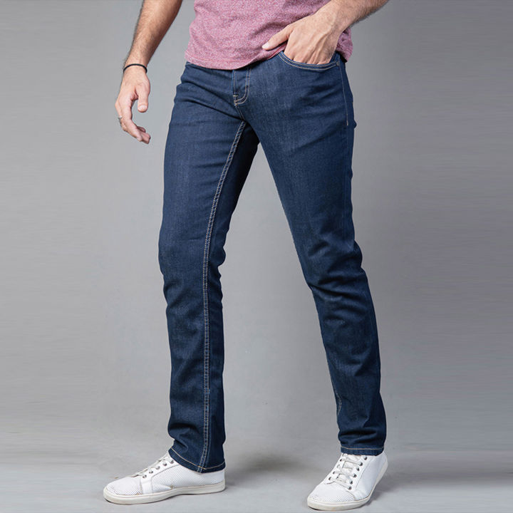 Slim-fit Stretchable Denim Jeans Pant For Men - Deep Blue