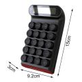1 Set Green Axis Calculator Rounded Texture Mathematical Calculations ABS 10-Digit Mechanical Key Calculator for School. 