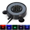 Aquarium Bubbler Aquarium Light Aquarium Air Stone Disk Round Fish Tank Bubbler with Auto Color Changing LED.