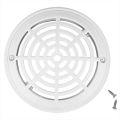 8Inch Pool Main Drain Cover the Top Grate Bottom Mounting Plates White Replacement Pool Drain Cover Pool Outlet Cover. 