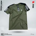 SMUG Premium T-Shirts in Soft and Comfortable Fabric - 3-Piece Combo in Olive , Grey, and Black for All Season.