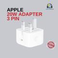Apple 20W USB-C fast charging Power Adapter 3 pin for iPhone, iPod and iPad. 