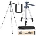Tripod 3110 Smart Aluminium Adjustable Portable and Foldable Lightweight Tripod Stand Clip and Camera Holder.