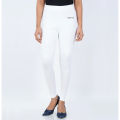 Cotton Ladies Spandex White Ties Pant for Women - 1 Piece. 