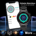 +3pc Straps Smart Watch Men Business Male Smartwatch Round Sport Smart-watch For Android IOS Fitness Tracker With Heart Rate. 