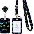 Easy-open buttons ID card holder Convenient Butterfly Plastic material Office supplies Neck strap lanyard Double-sided print School supplies for Office professionals Students Trade shows Conferences. 