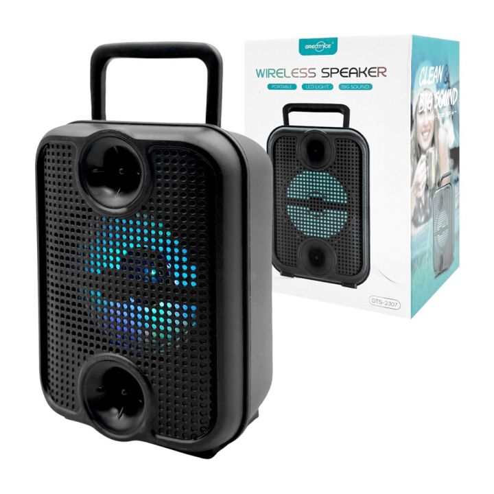 GREATNICE GTS-2307 Bluetooth, USB, TF Card Supported Wireless Speaker With FM Radio & Lighting Effects