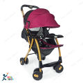 Lightweight Portable Baby Stroller Baby Trolley  Folding Pram for kids From Newborn to 3 Years With Back Rest, Food Tray & Wheel Lock. 