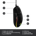 Logitech G102 Light Sync Gaming Mouse with Customizable RGB Lighting, 6 Programmable Buttons, Gaming Grade Sensor, 8 k dpi Tracking,16.8mn Color, Light Weight - Black.