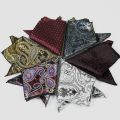 1PCS Paisley Silk 23x23cm Hankies Men's Pocket Square Handkerchiefs For Men Suit Wedding Party Suit Accessories.