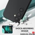 Samsung Galaxy A54 Premium Silicone Matte Soft Phone Case - Black. 