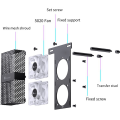 for MATX Motherboard -2 Memory Stick Cooler DDR4 DDR5 Overclocking ARGB Thermal Vest Memory Fan Module, White Easy to Use.