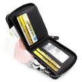Men's Wallet Made of PU Wax Oil Skin Purse for Men Coin Purse Short Male Card Holder Wallets Zipper Around Money Coin Purse.