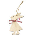 Wooden Bunny Pendant Decor DIY Hanging Craft Cute Bunny Easter Ornament Party Supplies. 