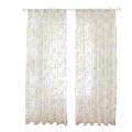 Migeet Sheer Curtains Feather Print Window Screen Curtains for Living Room Window Patio Door 1 Panel 40"x79".