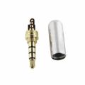 TE 4 Pole 3.5mm Male Repair Headphone Jack Plug Metal Alloy Audio Soldering. 