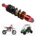 Rear Spring Shock Absorber, Motorcycle Rear Shock Damper Adjustable Pressure for 70cc 90cc 110cc 125cc 150cc ATV Go Karts. 
