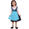 DSstyles Kids Girls Oktoberfest Costume Traditional Bavarian German Dirndl Dress Little Girl Stage Performance Costume.
