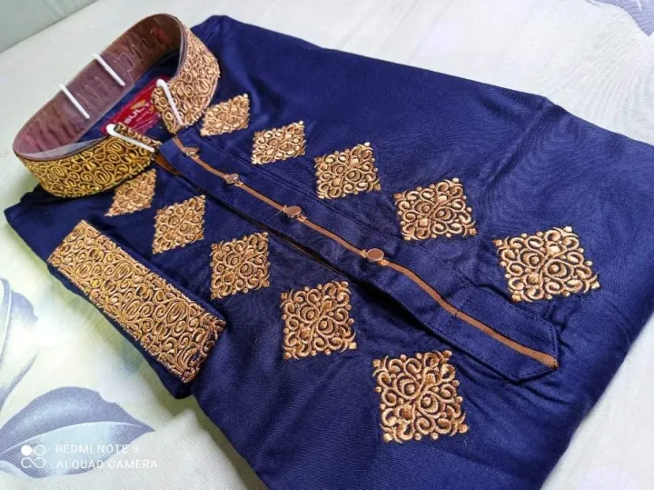 Black%20diamond%20new%20premium%20panjabi%20semilong%20fasionable%20cotton%20panjabi%20-%20Image%204