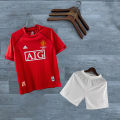 Man U Retro Jersey With Shorts - Player Edition Jersey - Man U FC - Home/Away Kit - Special Fan Version Retro Jersey With Shorts Club Jersey 2024/2025 - Thai Fabrics - Short Sleeve - New Football Jersey - UEFA Champions League 2025 Design - Premium. 