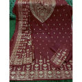 Unstitch Cotton Three piece for women screen Printed Shalwar Kameez orna 3 pieces. 