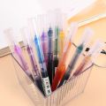Exquisite Large Capacity Durable Straight liquid Roller Gel Pen Quick Drying 10 Colors Ink 0.5mm Ball Pen Student Writing Stationery School Office Supplies.