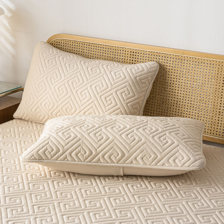 1%20Piece%20Waterproof%20jacquard%20Fabric%20Pillowcase%20Moisture%20And%20Sweat%20Proof%20Pillow%20Cover%2048x74cm%20For%20Bedroom%20Home%20Hotel%20Detor%20-%20Image%203