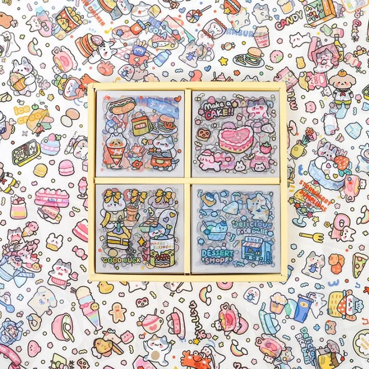 imoda%20100%20sheets/box%20PVC%20Waterproof%20Gift%20Box%20Stickers%20Cute%20Cartoon%20DIY%20Scrapbooking%20Phone%20Case%20Decoration%20Sticker%20Stationery%20-%20Image%202