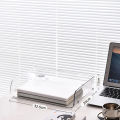 Transparent Desktop Organizer Easy Access Acrylic Stackable File Tray Storage Rack for Home Office Document Organization. 