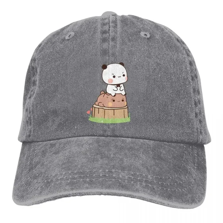 PANDA%20BEAR%20HUGS%20LOVE%20Baseball%20Caps%20Peaked%20Cap%20Milk%20and%20Mocha%20Bubu%20Dudu%20Sun%20Shade%20Hats%20for%20Men%20-%20Image%207
