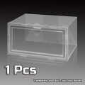 Stackable Transparent Shoe Storage Box with Double Doors - 1 -Layer Stackable Organizer - New.