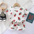 1 2 3 4 5 Years Old Kids Clothes Outfits For Baby Boys Cartoon 2 Piece Set Toddler Short Sleeved Suits Cotton Children Clothing.