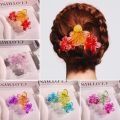 New Gradient Color Egg Flower Hair Clip Simple Style Transparent Flower Shape Claw Clip Hair Accessories Headwear Ponytail Hairpin.