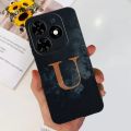 For Tecno Spark Go 2024 Case BG6 Luxury 26 Letters Cover Soft Silicone Phone Case For Tecno Spark Go 2024 Back Cover Full Bumper.