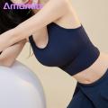 No Steel Rings Sports Bra Comfortable Seamless Push Up Sports Bra for Active Women Quick-drying Adjustable for Jogging Exercise Shockproof Breathable Design Seamless Bottoming Vest.