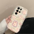 S24 Ultra Cute Pink Rabbit Phone Case For Samsung Galaxy S24Ultra S24 S23 S22 Plus S21 S20 FE A25 A55 A35 5g Soft Silicone Cover. 